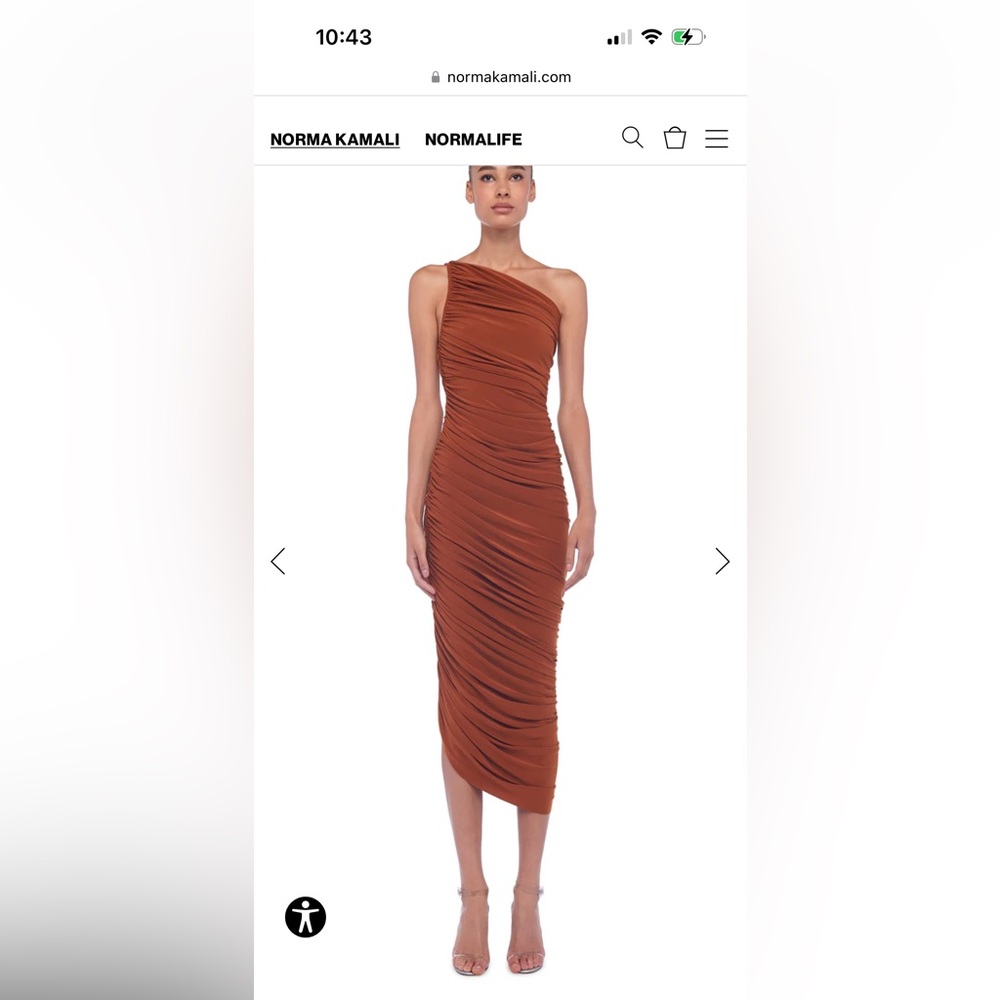 Norma Kamali dress in bronze large